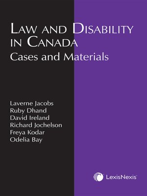 cover image of Law & Disability in Canada